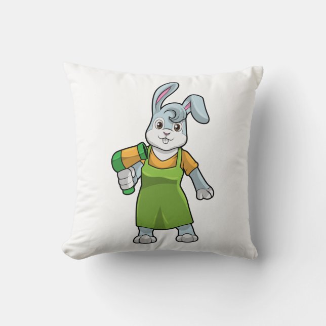 Coussin Rabbit comme coiffeur avec sèche-cheveux (Recto)