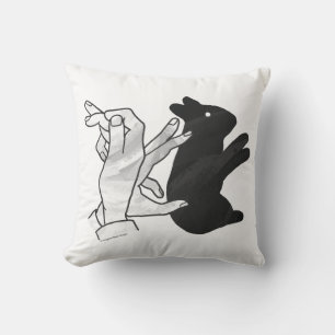 Coussin Rabbit Silhouette main