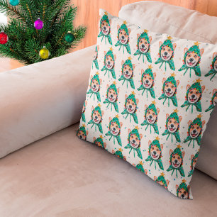 Coussin Race de chien Corgi Noël