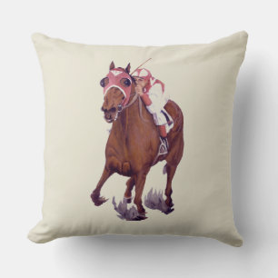 Coussin Race Horse est le Thoroughbred gagnant