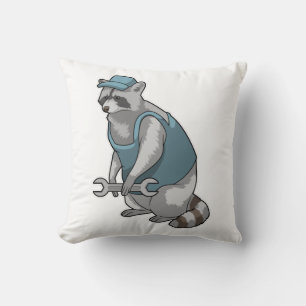Coussin Racoon comme artisan avec une clé