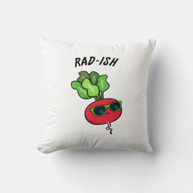 Coussin Rad-ish Funny Vegetable Radish Pun (Recto)