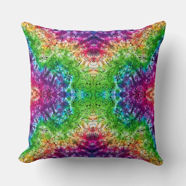 Coussin Rainbow Doodle (Recto)