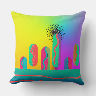 Coussin Rainbow Geo Spectaculaire Print