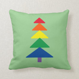 Coussin Rainbow Pride moderne Arbre de Noël Jeter l'oreill
