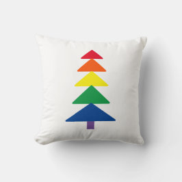Coussin Rainbow Pride moderne Arbre de Noël Jeter l'oreill