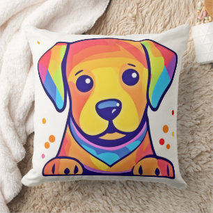 Coussin Rainbow Puppy Love