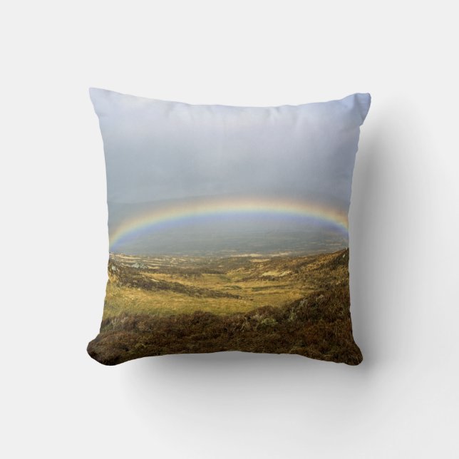 Coussin Rainbow Rannoch Moor Scotland Poster de la carte p (Recto)