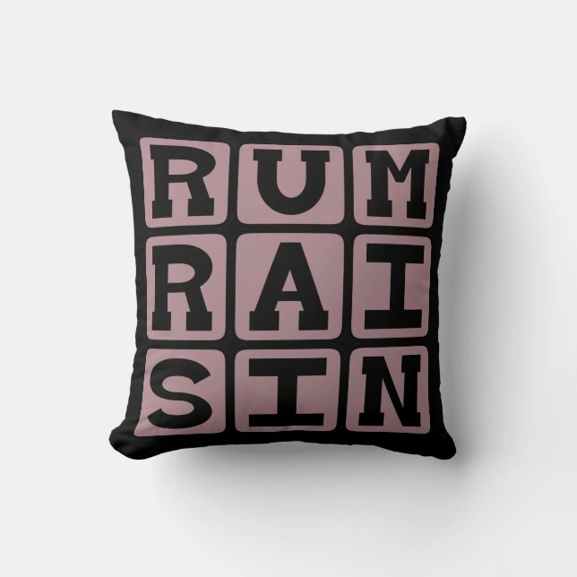Coussin Raisin de rhum, saveur de crème glacée (Recto)