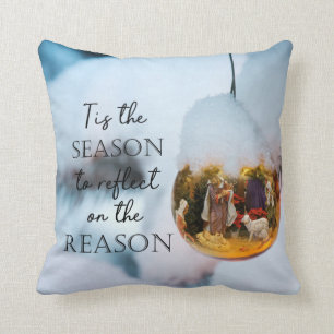 Coussin Raison de la saison Nativité Ornament
