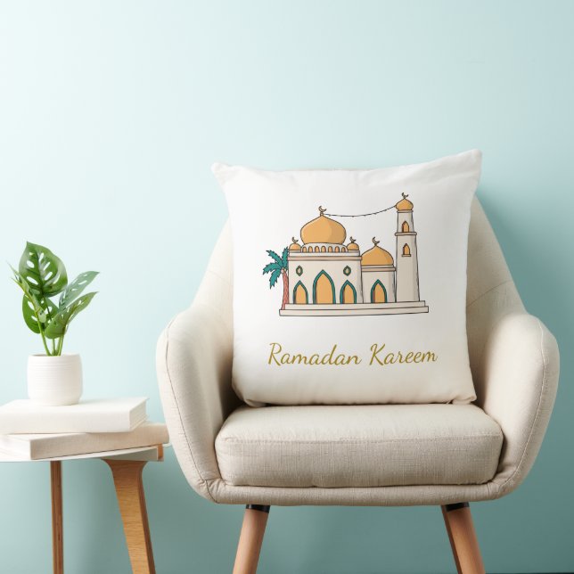 Coussin Ramadan Golden Mosque Pillow  (Chaise)