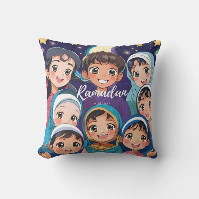 Coussin Ramadan Moubarak Anime Cushion (Recto)