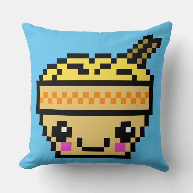 Coussin Ramen de huit bits (Recto)