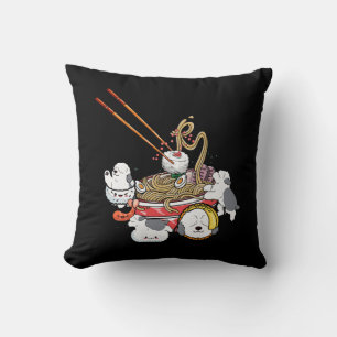 Coussin Ramen Sushi Vieux anglais Sheepdog Chien Nourritur