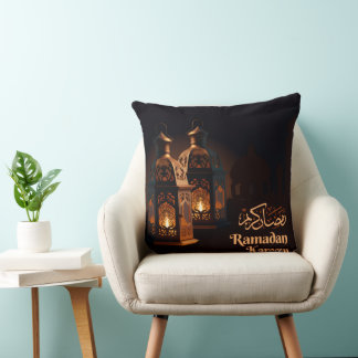 Coussin Ramzan Mubarak Islamic Throw Pillow with Colorful