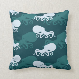 Coussin Rangées de motif de poulpe