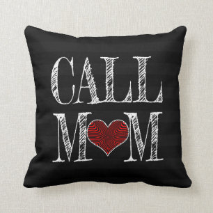 Coussin RAPPEL de MAMAN d'APPEL (rayures)