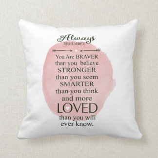 Coussin Rappelez-vous toujours que vous êtes aimés plus