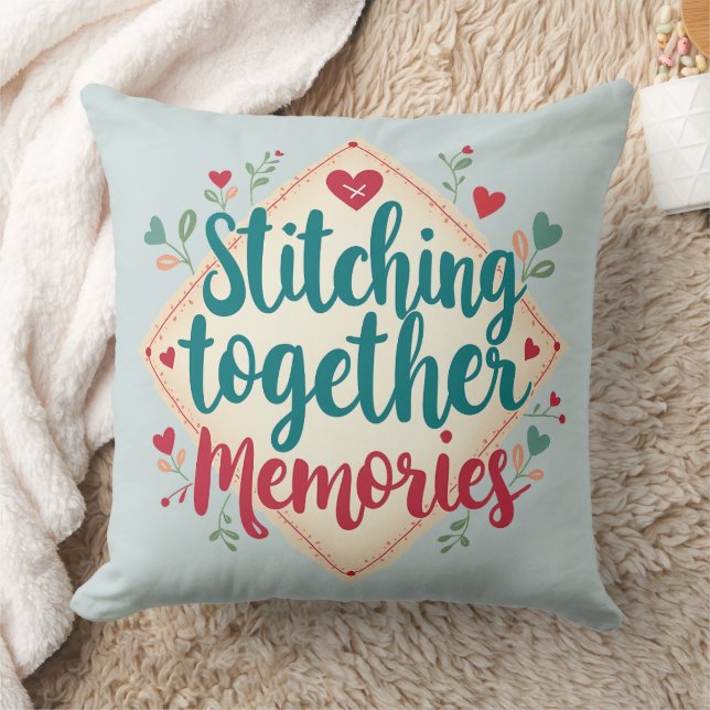 Coussin Rassembler les souvenirs L'art de la broderie (Couverture)