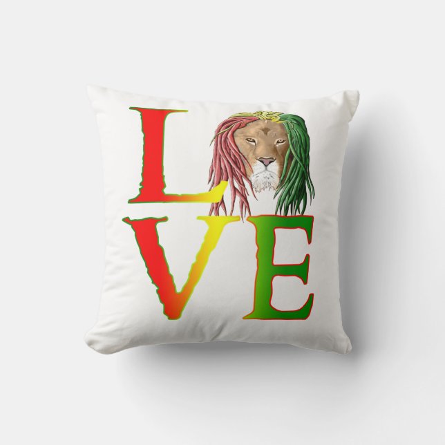 Coussin Rasta Lion (Recto)