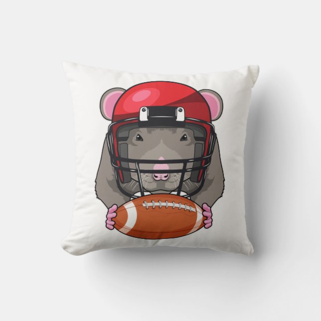 Coussin Rat au football (Recto)