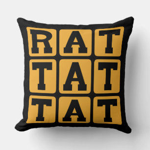 Coussin Rat Tat Tat, motif de tambour