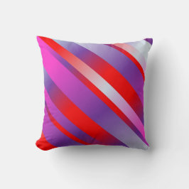 Coussin rayé diagonal audacieux brillant d'accent
