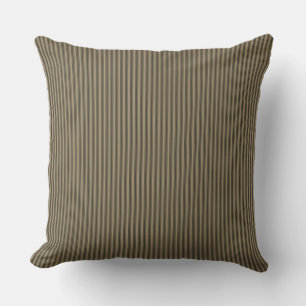 Coussin rayé en lin naturel