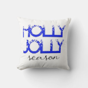 Coussin "Rayonner de Joie avec Notre Vêtement Holly Jolly"
