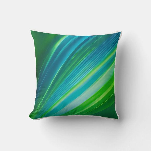 Coussin Rayons bleus verts (Recto)