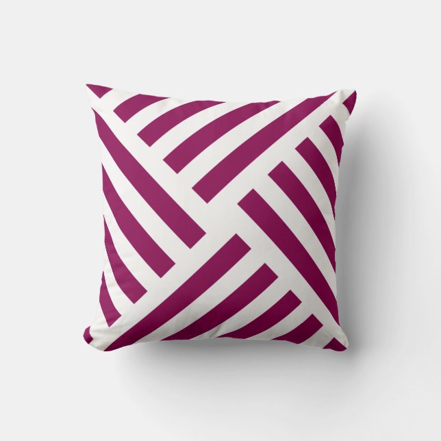 Coussin Rayure géométrique de soleil dans la baie d'été (Recto)