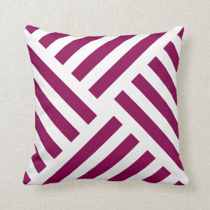 Coussin Rayure géométrique de soleil dans la baie d'été