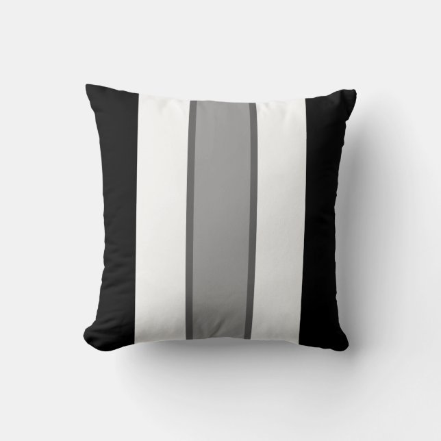 Coussin Rayure monochrome simple 16" carreau carré (Recto)