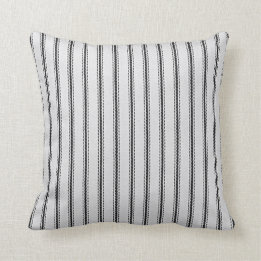 Coussin Rayure noire et Argent-Blanche de "matelas faisant