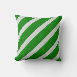 Coussin Rayure Verte Pailletée