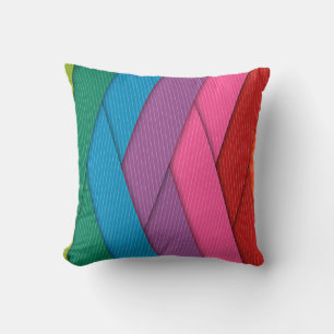 Coussin rayures Abstraites, colorées,