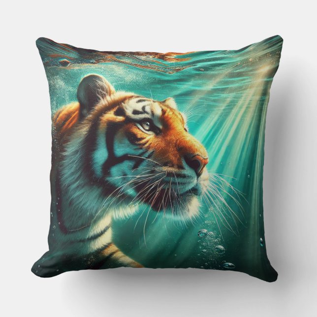 Coussin Rayures abyssales (Recto)