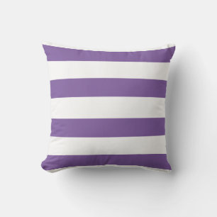 Coussin Rayures blanches violettes modernes