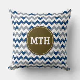 Coussin rayures chevron géométriques personnalisées