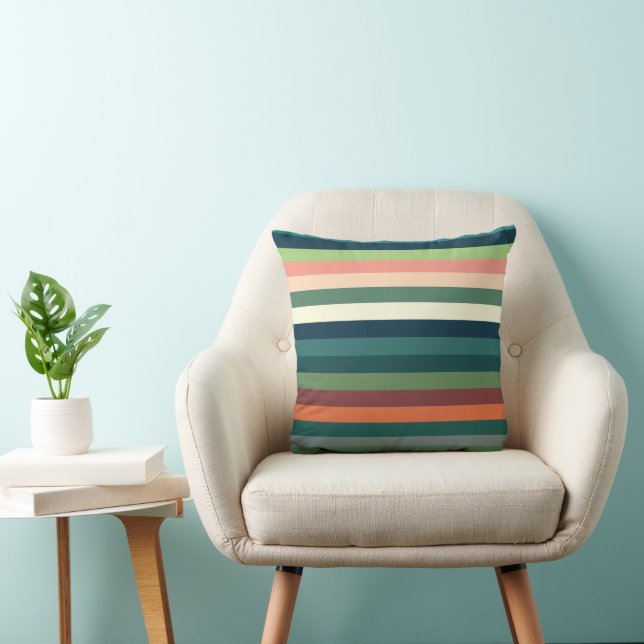 Coussin Rayures de couleur  (Chaise)