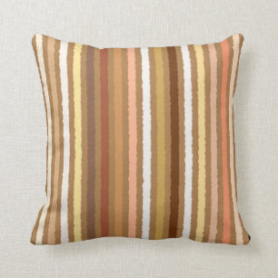Coussin Rayures de craie - chameau Tan et or