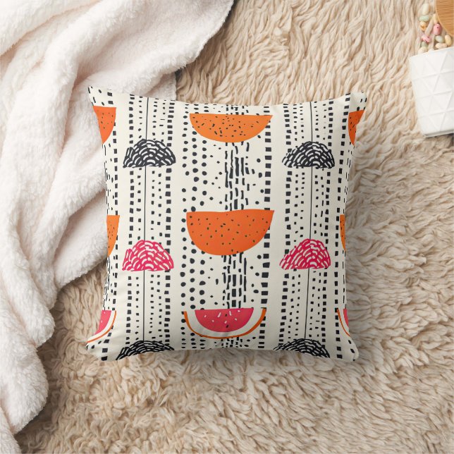 Coussin Rayures de tranche de citron bold (5) (Couverture)