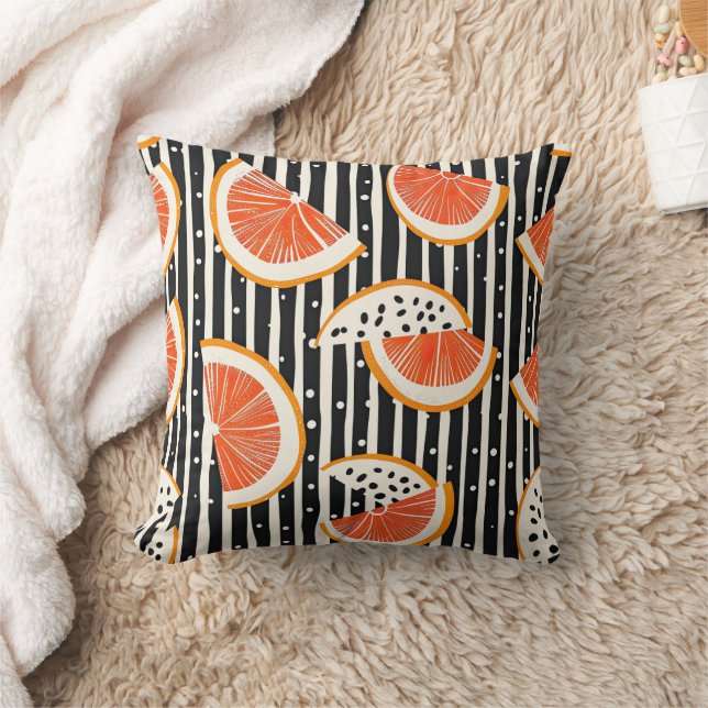 Coussin Rayures de tranche de citron bold (8) (Couverture)