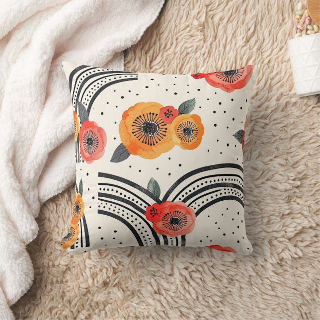 Coussin Rayures de tranche de citron bold (9) (Couverture)