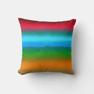 Coussin Rayures de zoom de arc-en-ciel