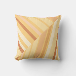 Coussin Rayures diagonales marron