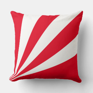 Coussin Rayures élégantes rouges et blanches