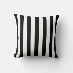 Coussin Rayures Intemporelles Noir & Blanc