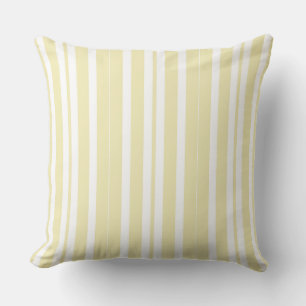 Coussin rayures jaune et blanc
