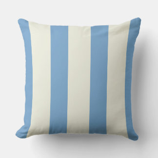 Coussin Rayures larges bleu clair et crème Funhaus